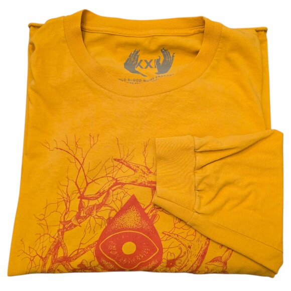 Women's Yellow & Orange Old Blood Noise Endeavors Cropped Tee sz XXL - Picture 3 of 4